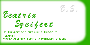 beatrix szeifert business card